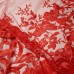 Ткань Сетка с вышивкой (красный)